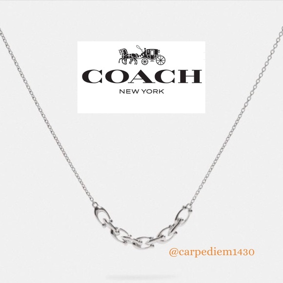 BOXED Coach Signature Link Necklace - Picture 3 of 6